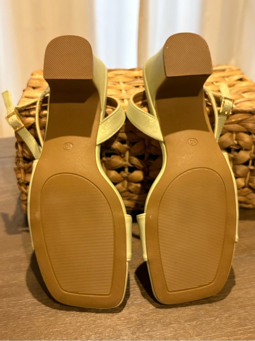 Cato Women's Slingback Block Heel Sandals in Mint - Picture 8 of 10